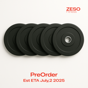 Black Bumper Plates Set 10–45LB – 5 Pairs | Pre-Order | ZESO Essential Series